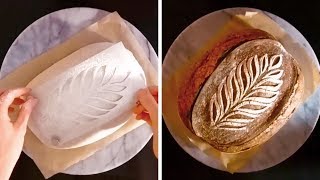 HOW TO DECORATE BREAD  BREAD SCORING TUTORIAL [upl. by Eirrahs]