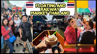 Exploring Thailand’s Famous and Unique Floating Market amp Train Market Adventure  Nurse Craves [upl. by Mirth]