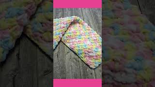 Easy Bernat Baby Blanket Yarn Crochet Pattern Confetti Afghan Quick Bulky crochet easycrochet [upl. by Cherey]