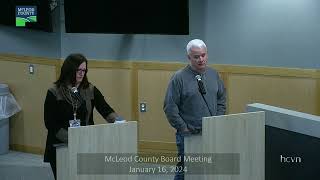 McLeod County Board Meeting January 16th 2024 [upl. by Katinka97]