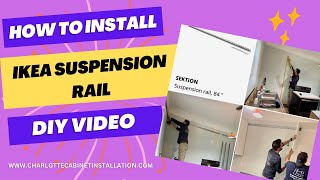 How to install IKEA suspension rail What to do before install Ikea kitchen cabinets [upl. by Thorvald393]