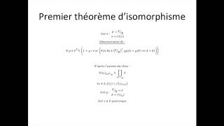 Structures algébriques partie 56  Premier théorème disomorphisme [upl. by Azitram289]