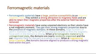 Difference between Diamagnetic Paramagnetic and Ferromagnetic Materials [upl. by Petronilla316]