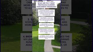 7 Most Prestigious Summer Enrichment Programs  Kaplan College Prep [upl. by Koa668]