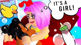 ADOPTING A BABY  Roblox ROYALE HIGH SCHOOL [upl. by Cornia]