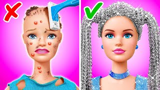 OMG Pobre Boneca se Torna uma Barbie Rica Melhores Gadgets e Artesanatos de Barbie [upl. by Eladnwahs]