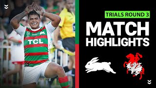 Dragons v Rabbitohs Match Highlights  PreSeason Trials Round 3  NRL [upl. by Fadas]