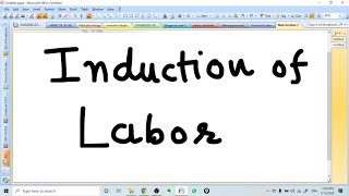 INDUCTION OF LABOUR  SHORT LACTURE [upl. by Idnahk]