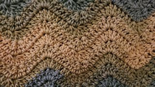 The Wavy Chevron Stitch  Crochet Tutorial [upl. by Dillon2]