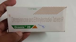 Dronis 20 Tablet  Drospirenone amp Ethinylestradiol Tablet ip  Dronis 20 mg Tablet Uses Dosage Hindi [upl. by Ulrika]