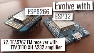 ESP32 amp ESP8266  TEA5767 FM receiver with TPA3110 XH A232 amplifier [upl. by Shelagh579]