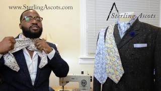 How to tie an ascot the best technique for silk  Sterling Ascots [upl. by Vardon]