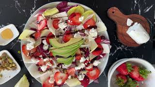 Mediterranean Diet Endive Summer Salad with Strawberries amp Goat Cheese [upl. by Oecam]