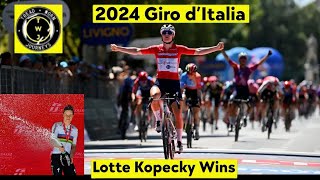 Lotte Kopecky Wins  2024 Giro d’Italia  Stage 5 [upl. by Wilen553]