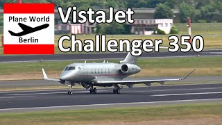 VistaJet Bombardier Challenger 350 takeoff from Berlin Tegel Airport [upl. by Anailuig]