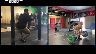 Justin Medeiros VS Mat Fraser  Event 7  Awful Annie  Crossfit Games 2020 [upl. by Aleciram461]