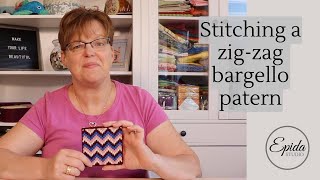 Stitching a zigzag bargello pattern [upl. by Nevin453]