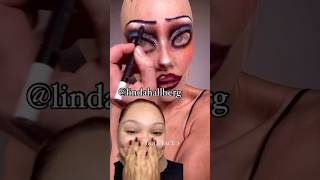 DOLL FACE😱 dollface trend halloween halloweenmakeuplook [upl. by Helyn]