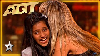 9 Year Old Wins the Golden Buzzer With Her POWERFUL Voice on Americas Got Talent 2024 [upl. by Mcnally]