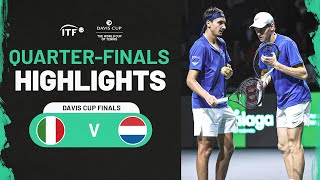 Highlights SinnerSonego ITA v KoolhofGriekspoor NED  Davis Cup Finals 2023 [upl. by Kalasky]