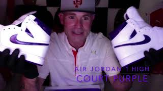 air jordan 1 high court purple review [upl. by Aztilay]