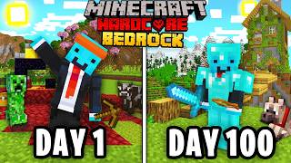 I Survived 100 Days in Bedrock Minecraft Hardcore [upl. by Jennings11]