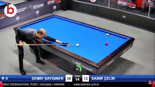 Semih SAYGINER vs Sabır ÇELİK  FİNAL  3 BANT BİLARDO 2022 1ETAP  3 Cushion Billiards 당구 3 쿠션 [upl. by Boycie]