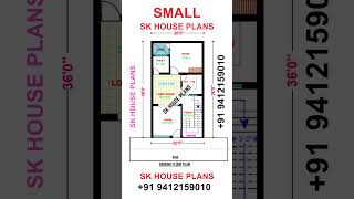 House Plan 20 x 36  720 Sqft  80 Sqyds Home Design by SK House Plans Serial No 1728 [upl. by Adnawot]