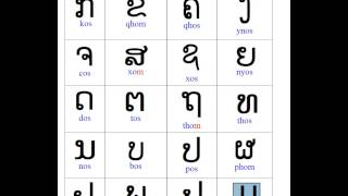 Lao alphabet [upl. by Aernda212]