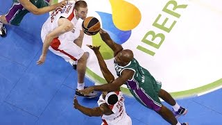 Highlights Unicaja MalagaOlympiacos Piraeus [upl. by Nannerb38]