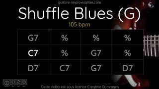 Blues Shuffle in G  Backing Track [upl. by Ihsar813]