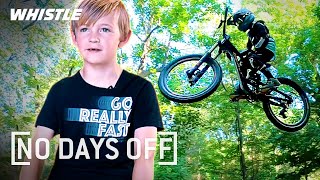 8YearOld MINDBLOWING Mountain Biker Phenom 🤯 [upl. by Naihs]