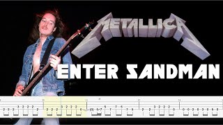 Metallica  Enter Sandman Bass Line  Tabs  Notation By Chamis Bass [upl. by Korie172]