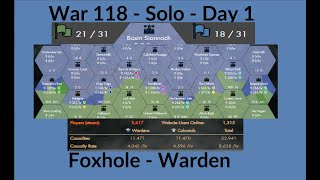 Foxhole  War 118  Solo  Day 1 foxhole MMO Stream [upl. by Uliram587]