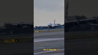 BA A380 landing at heathrow aviation airbusa380 airbus shorts short avgeek reels fyp a380 [upl. by Gentry]