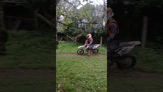 Glissade du dimanche 🤣🤣🤣 ptitvictor72 pitbike ycf [upl. by Elag]