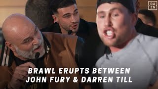 “YOU ARE NOT GOOD ENOUGH TO SUCK TYSON FURY’S D” CHAOS AS JOHN amp TOMMY FURY BRAWL DARREN TILL [upl. by Baun962]