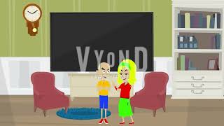 Bald Caillou and Mily blasts loud musicgrounded [upl. by Notsruht]