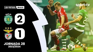 Resumo Sporting 21 Benfica  Liga Portugal Betclic  sport tv [upl. by Darwen]