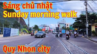 Quy Nhon city Sunday morning walk [upl. by Mela]