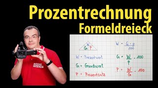 Prozentrechnung  Formeldreieck  Formeln sicher und einfach notieren  Lehrerschmidt [upl. by Yelhak]