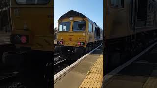 GBRf Class 66738 Huddersfield Town with plenty of tones at Westbury Station [upl. by Blanche]