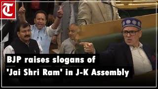 Ruckus continues in Jammu and Kashmir Assembly on 3rd day BJP raises slogans of Jai Shri Ram [upl. by Terag]