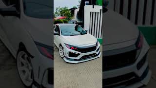 White Honda Civic 😍 𒆜foryou honda civic car srilanka modification new shorts chandirabro [upl. by Leitman]