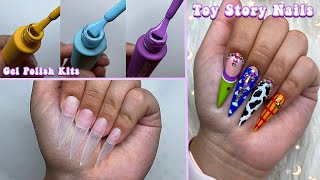 TOY STORY NAILS🤠 PRESS ON FULL COVER TIPS W POLYGEL  MODELONES X PANTONE  Nail Tutorial [upl. by Hassett756]