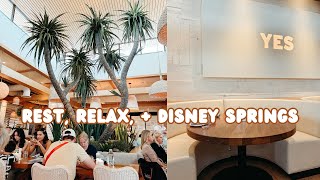 REST RELAX  DISNEY SPRINGS  a relaxing day at our resort  a night in disney springs 🛟 🌴 [upl. by Aelem526]