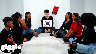 6 Black Girls vs 1 Korean Guy  Finding My Ideal Type At Once [upl. by Annyl]