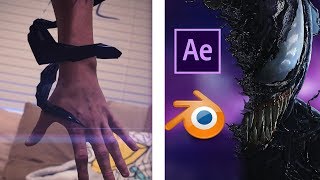 Venom SymbioteTendril Effect Tutorial Adobe After Effects Blender DEAR FFC [upl. by Enitsej]