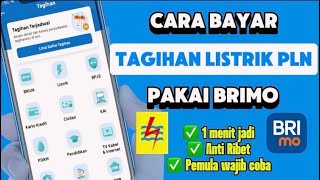 CARA BAYAR TAGIHAN PLN MELALUI APLIKASI BRIMO  bayar listrik pakai brimo [upl. by Milman]