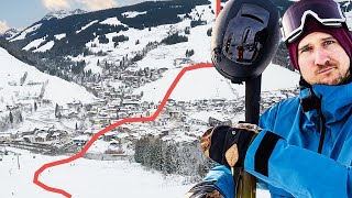 Größte Skirunde der Alpen 65km Skicircus Saalbach Hinterglemm Leogang Fieberbrunn [upl. by Culver]